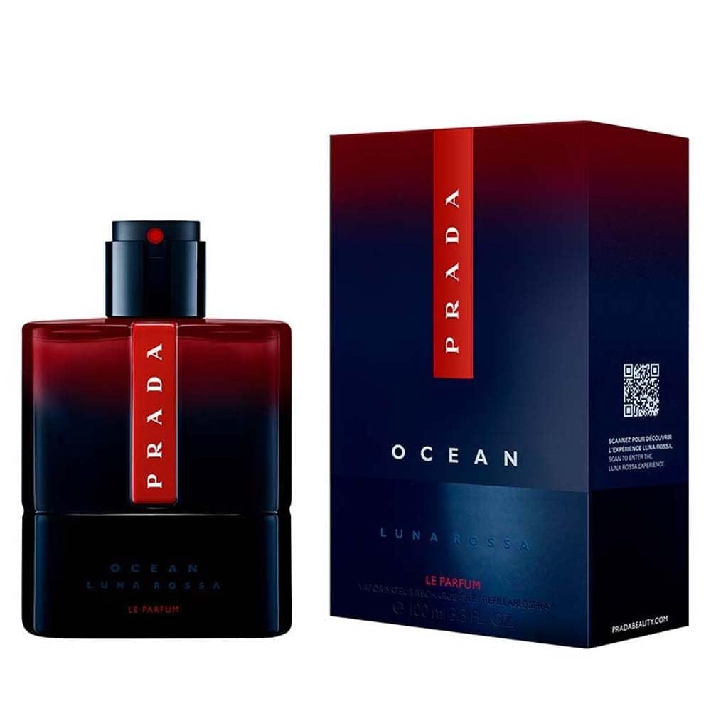 9ff1cbc1-a414-4a54-abe5-ea16a570c8cd.jpg Prada Luna Rossa Ocean Le Parfum For Men 100ml Refillable Tester - Image 1